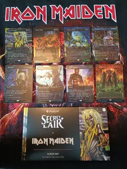 MTG Magic: The Gathering Secret Lair Iron Maiden Album Rainbow Foil 8 CARDS NM - Image 1