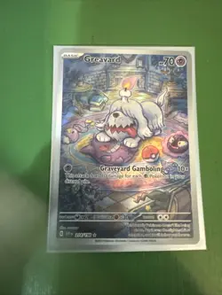Pokemon TCG Greavard 214/198 SV Baset Set Illustration Rare Card, NM/M Condition - Image 1