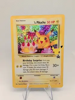 Pokemon ______'s Pikachu Celebrations Classic Collection Holo Promo Card 24/53 - Image 1