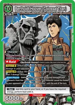 UNION ARENA UE10BT/AOT-1-057 SR Bertolt Hoover SR Attack on Titan Card NM - Image 1
