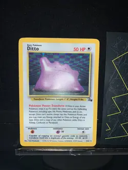 Pokemon Card Ditto Holo 3/62 Fossil Ultra Rare WOTC 1999 176💎NM ++💎 - Image 2