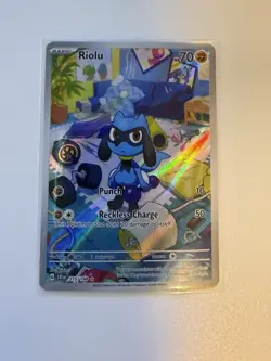 Riolu 215/198SV01 Scarlet & Violet Base Set IR Illustration Rare Card - NM - Image 1