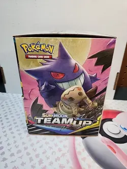 Pokemon Sun and Moon Team Up 3 Card Dollar Store Booster Pack Empty Display Box - Image 4