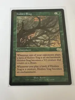 HIDDEN STAG - MTG Magic the Gathering Card - Urza's Saga - Rare 265 - Image 1