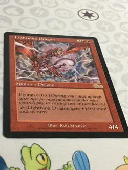 D1211 MAGIC GATHERING URZA'S SAGA LIGHTNING DRAGON #202 MP R MTG - Image 2