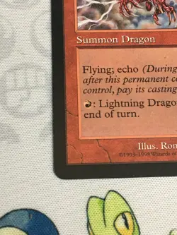 D1211 MAGIC GATHERING URZA'S SAGA LIGHTNING DRAGON #202 MP R MTG - Image 4