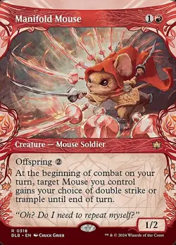Magic The Gathering MTG MANIFOLD MOUSE SHOWCASE Bloomburrow NM Near Mint - Image 1