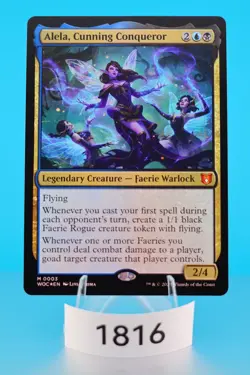 MTG Alela, Cunning Conqueror Commander: Wilds of Eldraine Foil #3 - Image 1