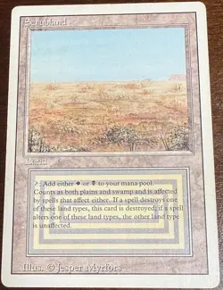 MTG Revised Scrubland - Dual Land Reserved List - Image 2