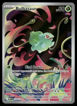 Pokemon Cards Bulbasaur 133/132 Mega Evolution Illustration Rare NM - Image 1