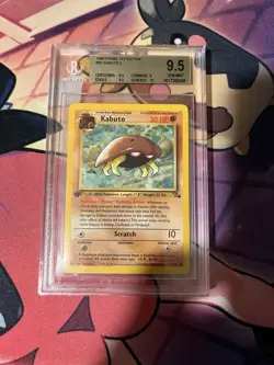 1999 Pokemon WoTC Fossil KABUTO 1st Edition BGS 9.5 For The King 👑 🚀 - Image 1