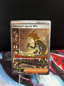 Clemonts Quick Wit 243/191 Pokemon TCG Surging Sparks Special Illustration Rare - Image 1