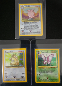 Pokemon Jungle Holo Lot (3) Clefable Kangaskhan Venomoth Vintage WOTC Excellent - Image 1