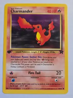 Charmander 50/82 Common Team Rocket Pokemon LP - Image 1