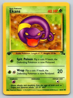 EKANS 46/62 POKEMON FOSSIL 1ST EDITION - NM/M UNPLAYED - Image 1