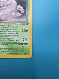 Pokemon TCG Team Rockets Dark Weezing Holo 14/82 Unlimited - Image 4