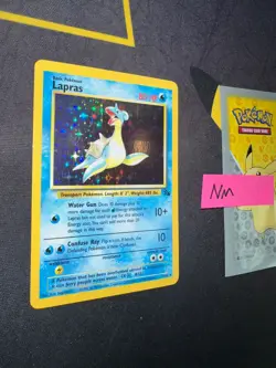 Pokemon Card Lapras Fossil Unlimited Holo Rare WOTC Vintage 10/62 052 💎NM💎 - Image 3