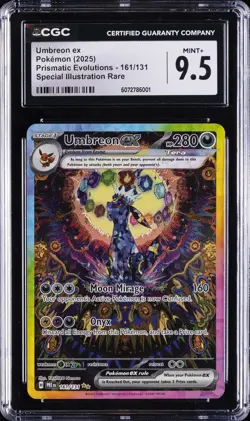 2025 POKEMON PRISMATIC EVOLUTIONS #161 UMBREON CGC 9.5 - Image 1