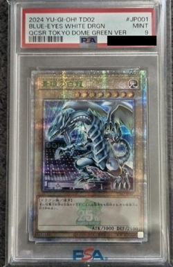 PSA9 Blue-Eyes White Dragon TD02-JP001 Tokyo Dome Promo 25th Secret Rare Yugioh - Image 1