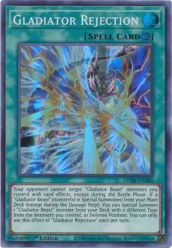 Gladiator Rejection - MP20-EN186 - Super Rare - 1st Edition x3 - Lightly Played - Image 1