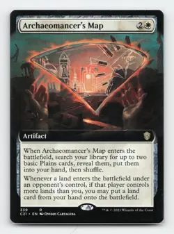 Archaeomancer's Map (Extended Art) #339 Commander 2021 Magic The Gathering Card - Image 1