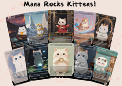 10 Mana Rocks - Mox Diamond, Grim Monolith Cute Custom Full Art Game Card - Image 1