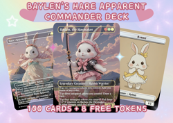 Baylen Hare Apparent Commander EDH Deck + 8 Free Tokens Full Art Card - Image 1