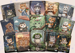 Arahbo Cat Tribal Commander EDH Deck + 14 Free Tokens Full Art Card - Image 4