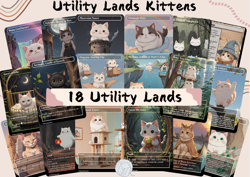 18 Utility Land Bundle - Urza's Saga, Cute Custom Full Art Game Card - Image 1