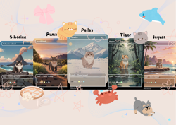 10 Dual Lands - Tropical Island, Taiga, Plateau, Cute Custom Full Art Game Card - Image 2