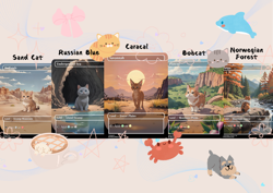 10 Dual Lands - Tropical Island, Taiga, Plateau, Cute Custom Full Art Game Card - Image 3