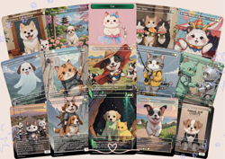 Rin and Seri Cat Dog Commander EDH Deck + 8 Free Tokens Full Art Card - Image 3