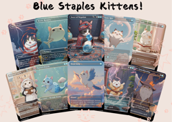 18 Blue Commander EDH Staples - Rhystic Study, Cute Custom Full Art Game Card - Image 1