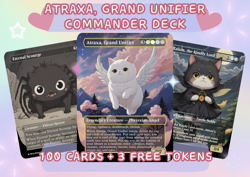 Atraxa Grand Unifier Commander EDH Deck + 3 Free Tokens Full Art Card - Image 1