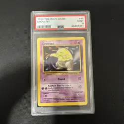 PSA 9 MINT Drowzee 49/102 Base Set Pokemon Card 631 - Image 1