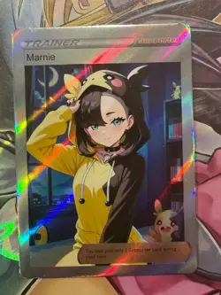 Pokemon Marnie Anime Waifu Custom DIY Trainer Art Sexy Pokemon card - Image 1