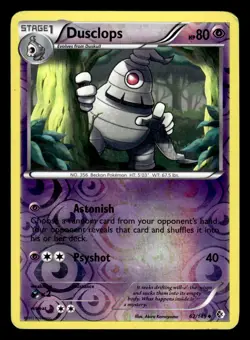 Dusclops 62/149 Reverse Holo BW Boundaries Crossed Pokemon Card - Image 1