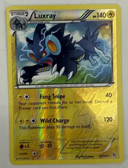 Luxray 34/106 Reverse Holo XY - Flashfire NM Near Mint Pokemon Card Rare TCG - Image 1