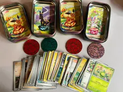 Job Lot Bundle Pokemon Prismatic Evolution Trading Cards & 4 Tins - Image 2
