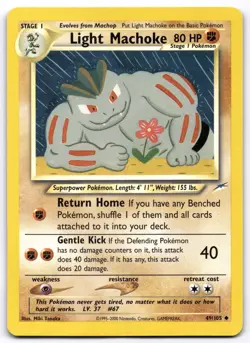 Light Machoke 049/105 Neo Destiny Pokemon Card Vintage WOTC | LP - Image 1