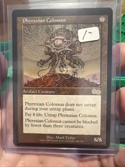 MTG Phyrexian Colossus Card Urza's Saga Magic The Gathering - Image 1
