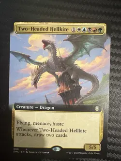 Mtg Two-headed Hellkite Extended Art Dominaria United Commander (NM) - Image 1