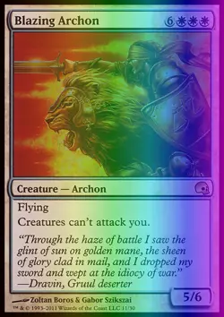 MTG Magic the Gathering Blazing Archon (11/30) PDS Graveborn LP FOIL - Image 1