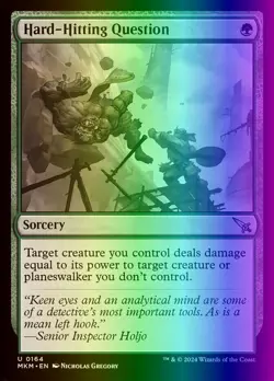 MTG Hard-Hitting Question (164/462) Murders at Karlov Manor NM FOIL - Image 1