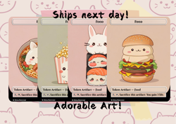 4 Food Tokens, Cute Proxy - Image 1