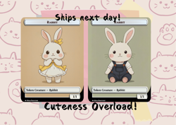 4 Rabbit Tokens, Cute Proxy - Image 2