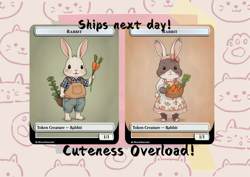 4 Rabbit Tokens, Cute Proxy - Image 3