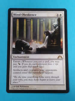 Magic The Gathering 1x BLIND OBEDIENCE - Gatecrash White Rare NM English - Image 1