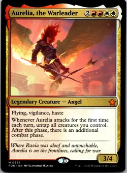 MTG - Aurelia, the Warleader (651) - FDN - regular - Image 1