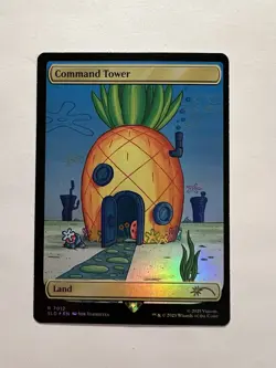 Command Tower - FOIL FULL ART Sponge Bob - MTG Secret Lair Drop - NM - Image 1